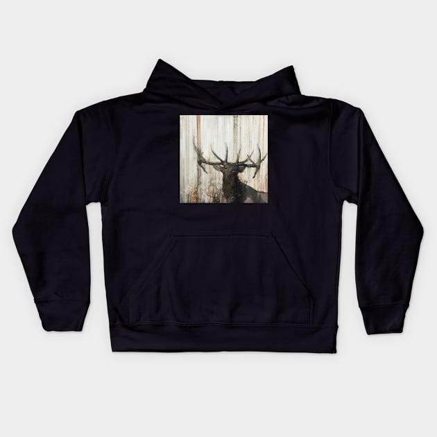 deer cute Kids Hoodie by hortonfineart